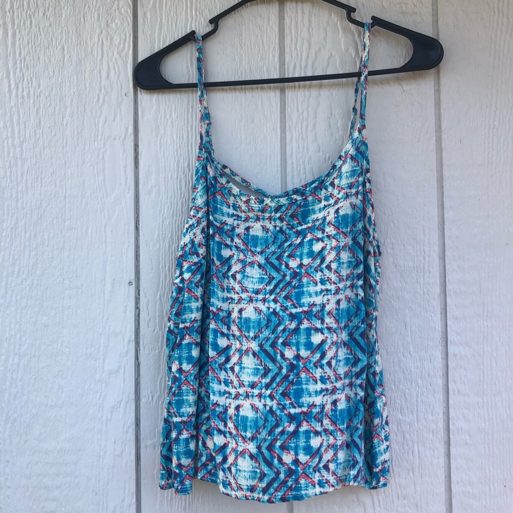 Flowy Spaghetti Strap Tank With Cutout